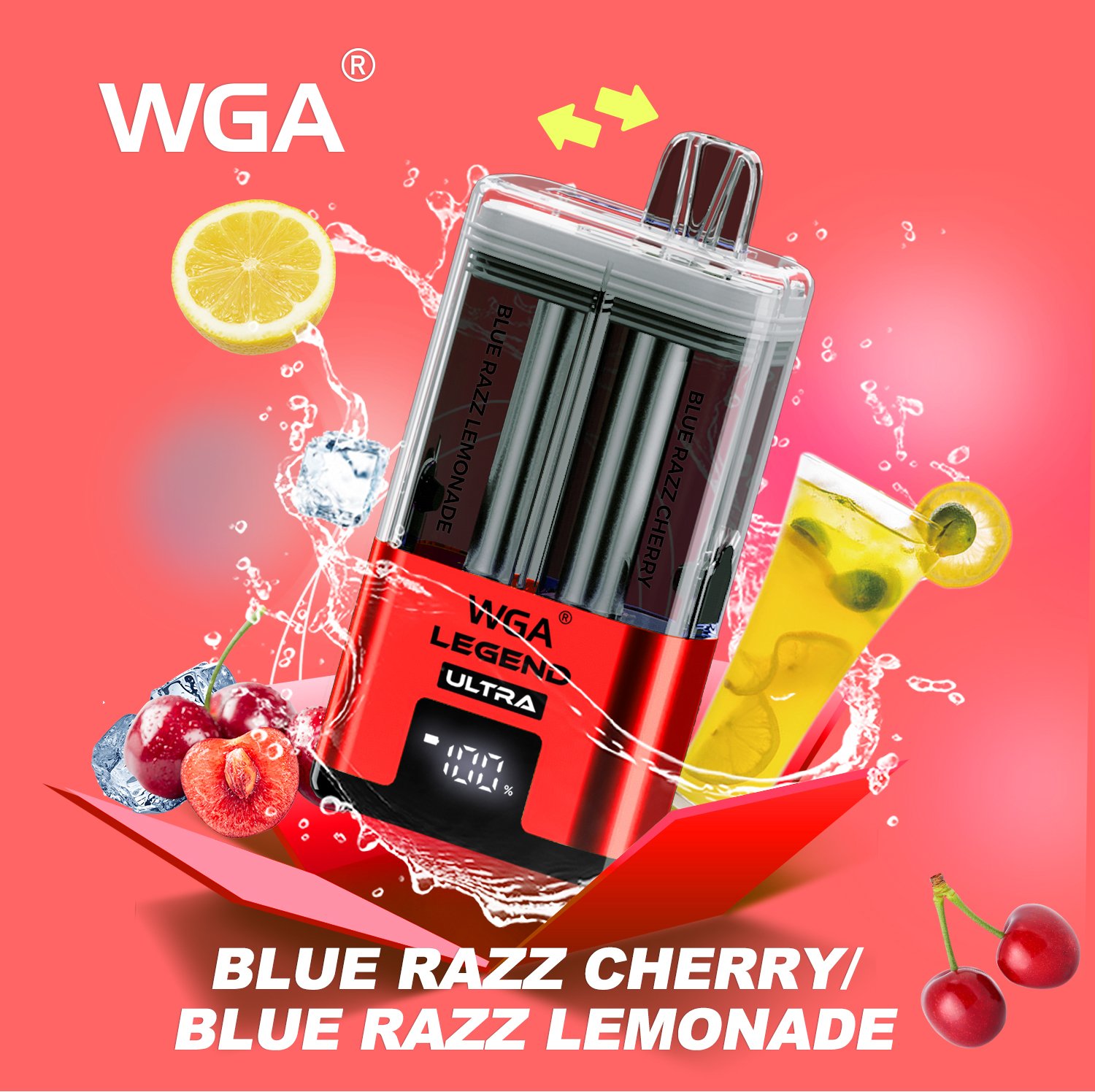 BLUE RAZZ CHERRY-BLUE RAZZ LEMONADE 30000PUFFS Disposable Vape