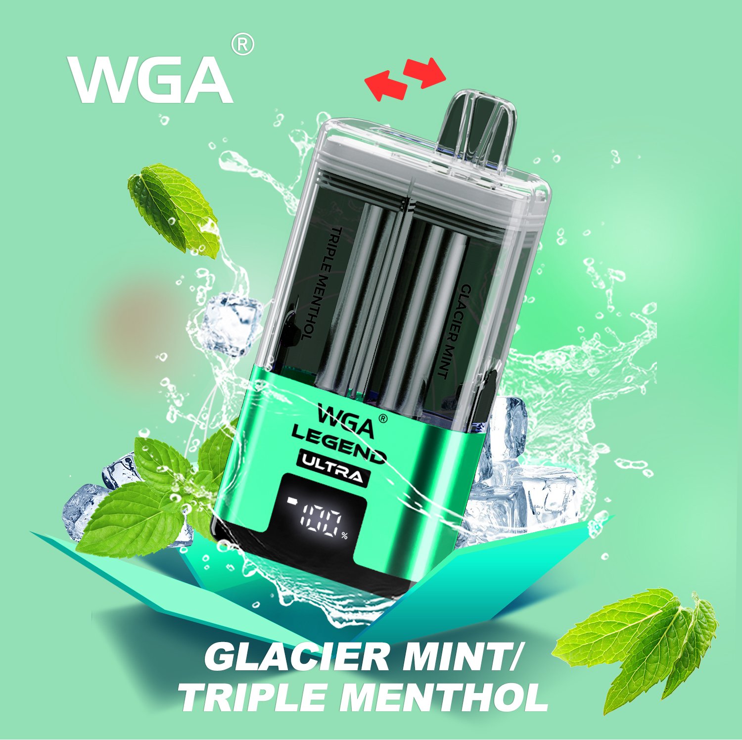 GLACIER MINT-TRIPLE MENTHOL 30000PUFFS Disposable Vape